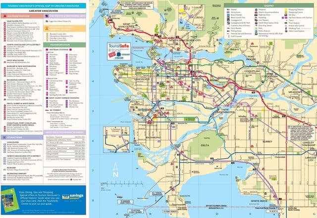 バンクーバーの道路地図