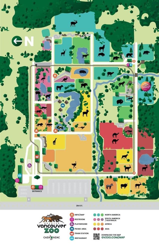 バンクーバーの動物園の地図