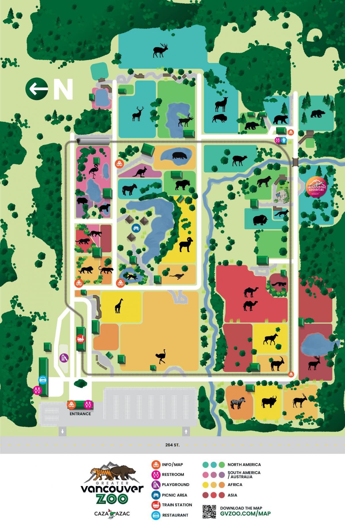 バンクーバーの動物園の地図